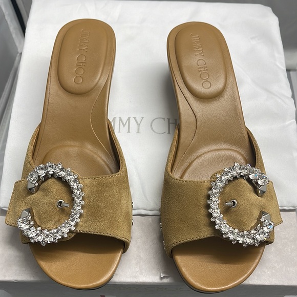 Brand new never worn Jimmy Choo ANISE 95 Gold Liquid Metal Sandal QUI/010 Size36 - Picture 3 of 15